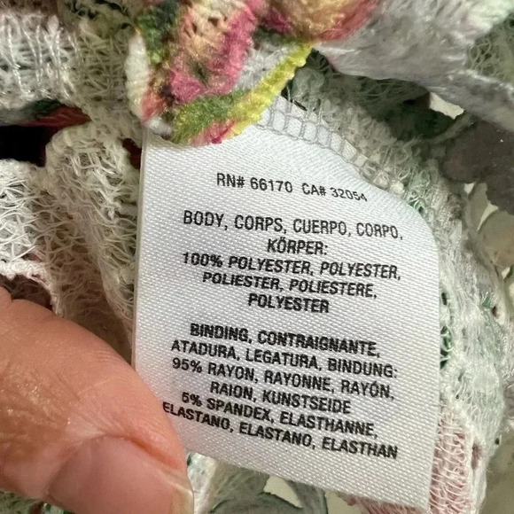 Anthropologie inari fiore floral cut out tank top sleeveless medium colorful - Picture 10 of 16